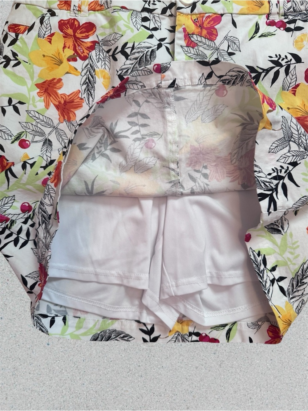 Christopher & Banks Floral Skort Size 14 Tropical Stretch Summer Skort - Picture 4 of 6